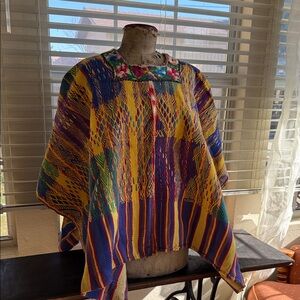 Colorful Woven Poncho